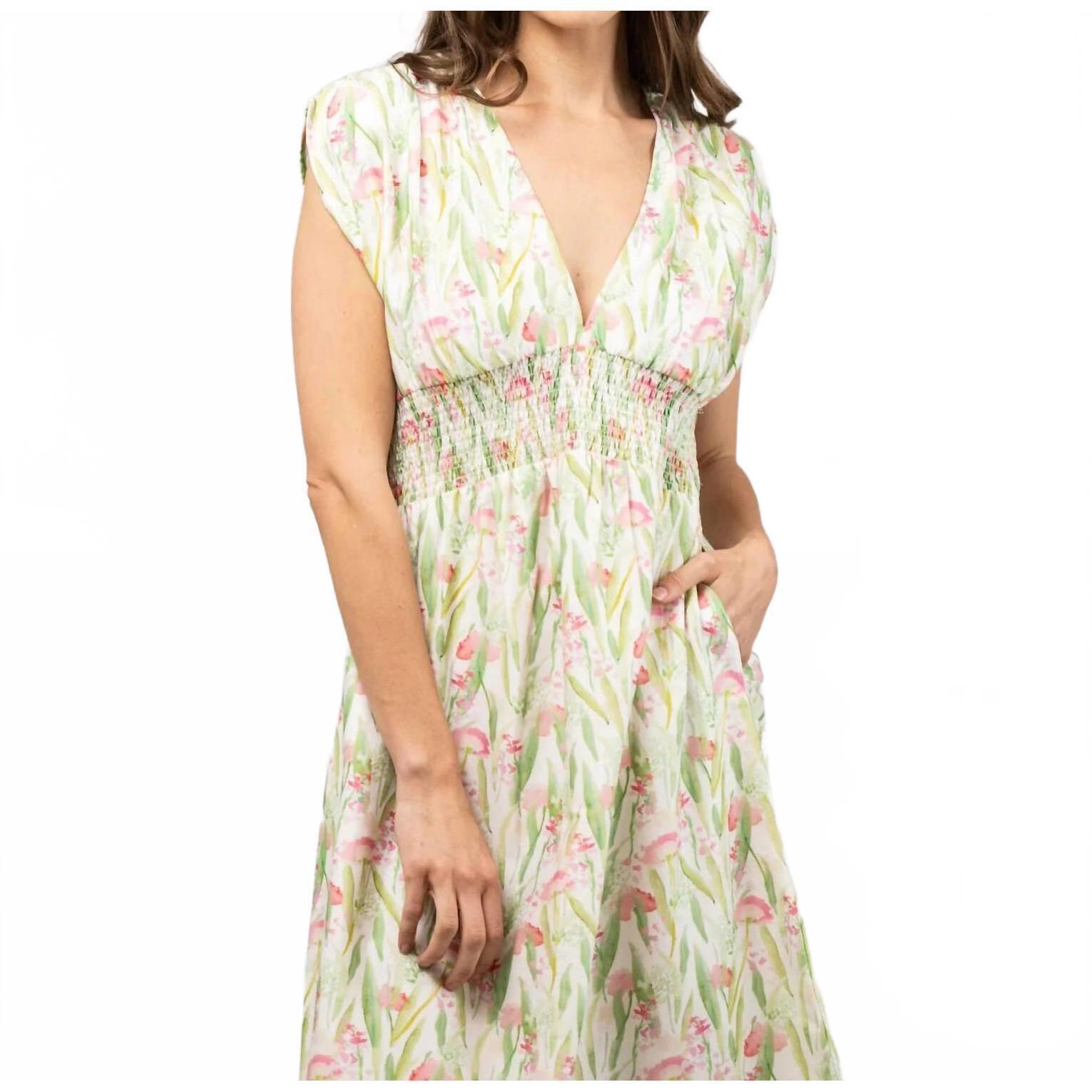 New Beau & Ro Lauren Midi Dress In Cotswolds